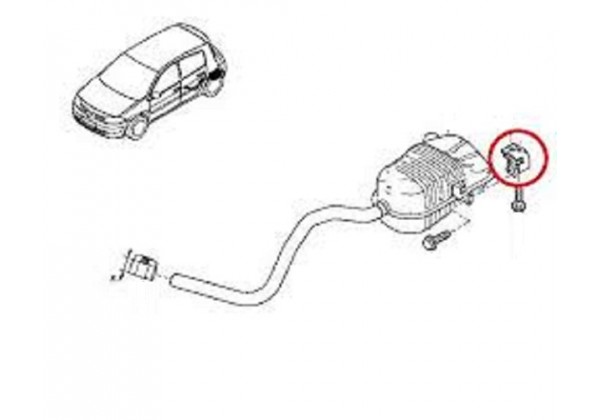 Кронштейн, система випуску ОГ середній Renault Megane II, Scenic II, 8200035447